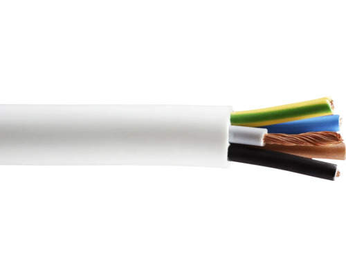 Cablu MYYM (H05VV-F) 5x4 mm² alb