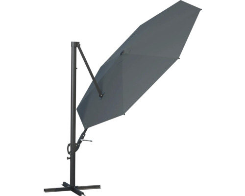 Umbrelă de soare cu braț lateral și bază pentru grădină