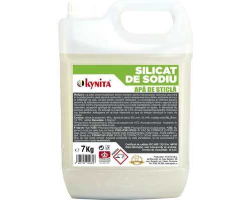 Silicat de sodiu apă de sticlă 7 kg Bidon cu silicat de sodiu sticlă solubilă de la Kynita, 7 kilograme