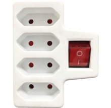 Adaptor priză cu trei sloturi și întrerupător