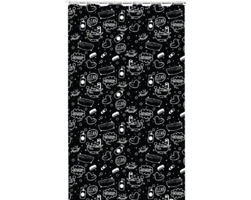 Cortină de duș cu motive de baie