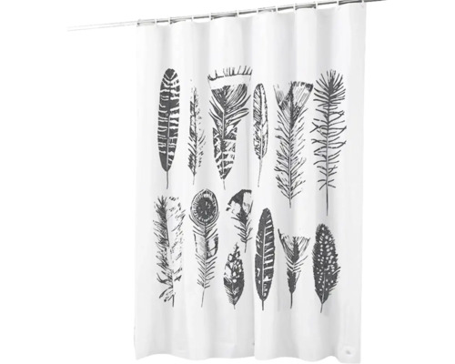 Cortină de duș cu motiv de pene