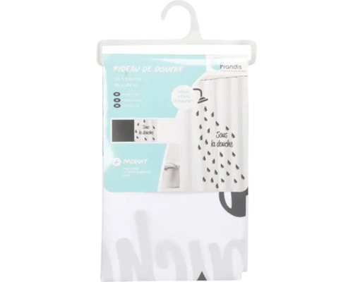 Cortină de duș din poliester cu inscripție