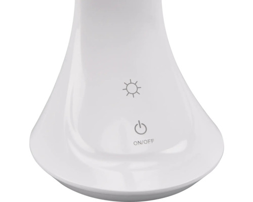 Simbol pentru luminozitate și butonul de pornire/oprire de pe o lampă