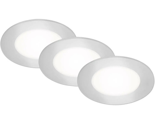 Trei spoturi încastrate cu LED rotunde