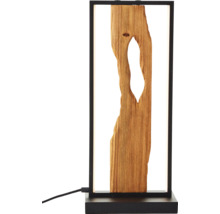 Lampă decorativă de masă cu lemn și cadru dreptunghiular