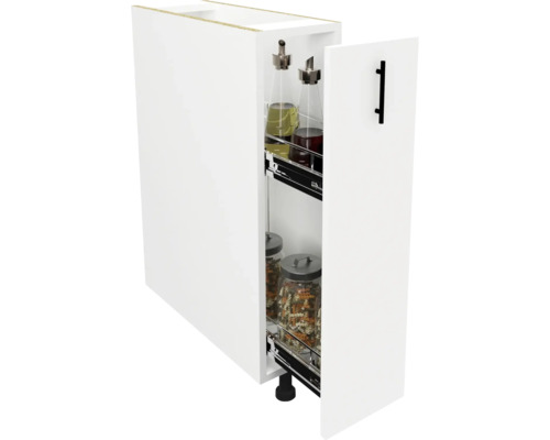 Dulap de bucătărie cu extractibil pentru sticle de ulei și borcane de provizii