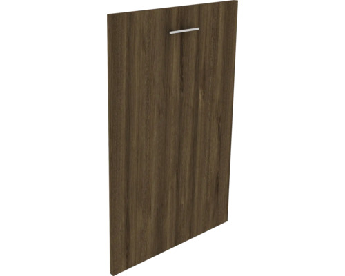 Ușă pentru corp încastrare mașină de spălat vase Karo 45 cm, alb/stejar bronz Ușă dulap cu structură din lemn și mâner