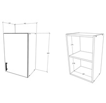 Corp superior bucătărie Karo 40 cm, 1 ușă, alb