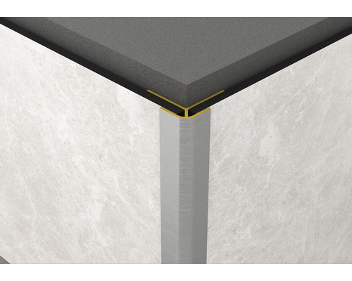 Detaliu colț faianță cu profil de margine