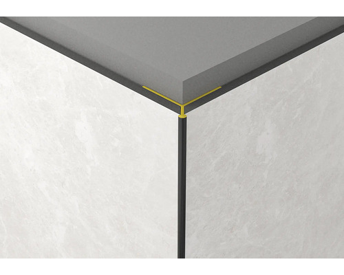 Colț cu gresie, șină de gresie și plintă