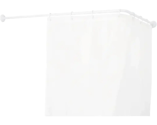 Bară de colț pentru perdea de duș cu perdea de duș