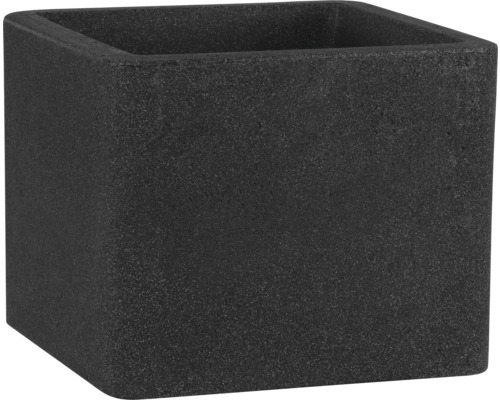 Ghiveci flori Geli Cube pătrat plastic 29,5x29,5x28 cm antracit Jardinieră pătrată din plastic
