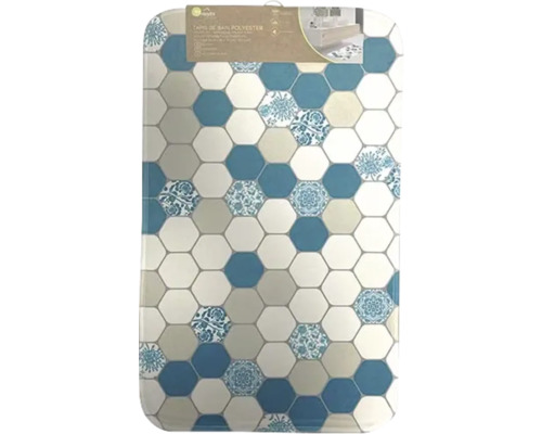 Covoraș de baie din poliester cu model hexagonal
