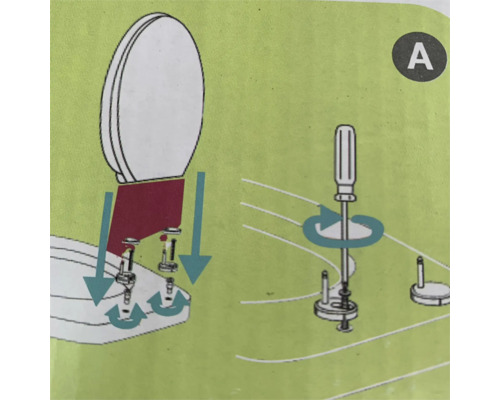 Instrucțiuni de montare a capacului de toaletă cu șurubelniță