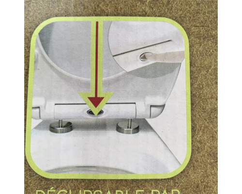 Imaginea unui simbol pentru demontarea unui capac de toaletă