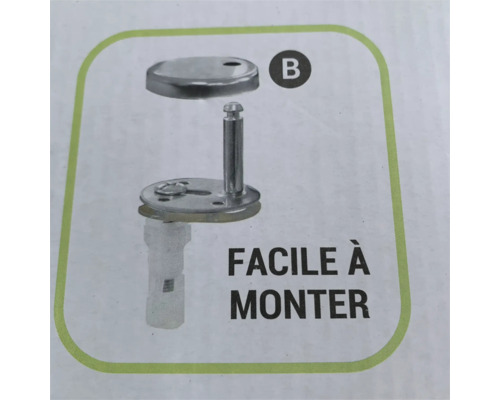 Prindere capac WC din metal și plastic