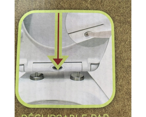 Imagine simbol pentru montarea unui capac de toaletă.