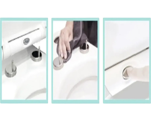 Instrucțiuni de curățare și demontare pentru un capac de toaletă