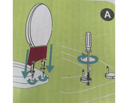 Instrucțiuni de montare a capacului de toaletă cu șurubelniță