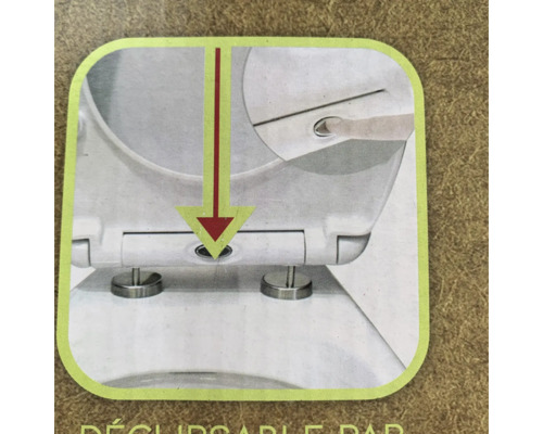 Imagine simbol pentru demontarea unui capac de WC cu săgeată