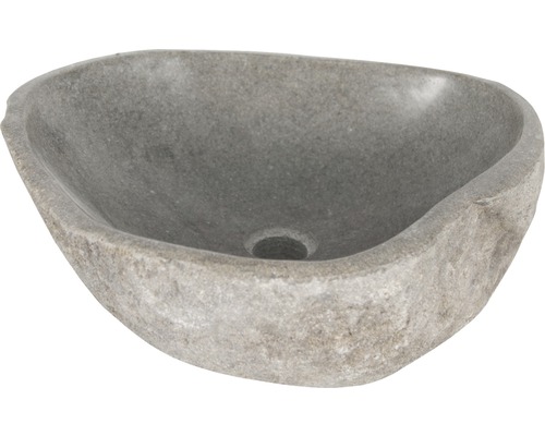 Lavoar pe blat din piatră naturală Differnz Lombok ca. 50 cm gri Lavoar pe blat din piatră naturală Differnz Lombok ca. 50 cm gri