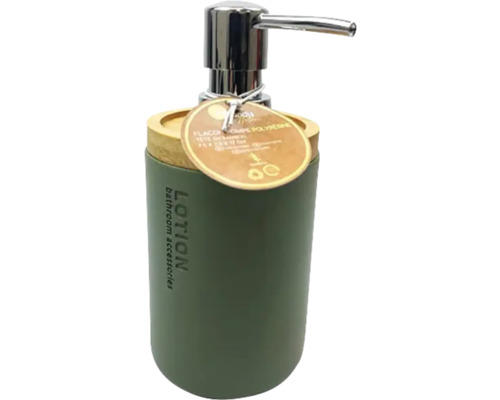 Dozator de săpun din plastic și bambus pentru accesorii de baie