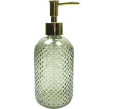 Dozator de săpun din sticlă cu cap de dozare auriu