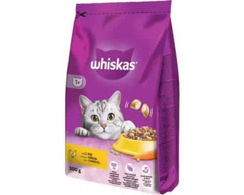 Hrană uscată pentru pisici Whiskas Adult cu pui 300 g