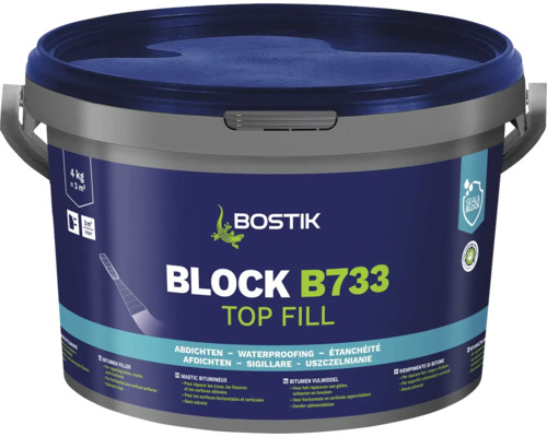 Masă de șpaclu bituminoasă Bostik Block B733 Găleată de chit bituminos Bostik Block B733 Top Fill