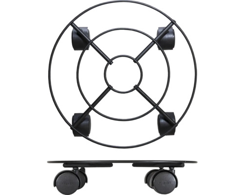 Suport metalic pentru plante cu rotile