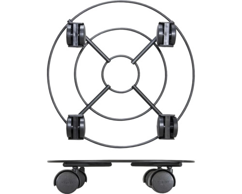 Suport metalic pentru plante cu patru role