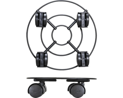 Suport mobil pentru plante Wagner, din metal, cu patru role