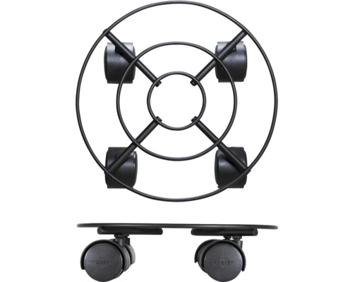 Suport metalic pentru plante cu rotile