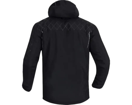 Jachetă neagră cu glugă din spate