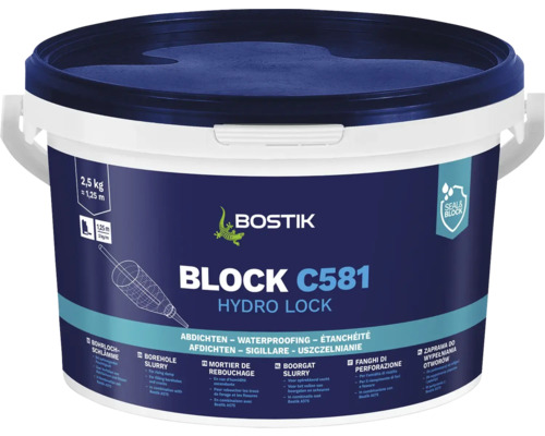 Bostik Block C581 Hydro Lock șlam de foraj într-o găleată de 2,5 kilograme