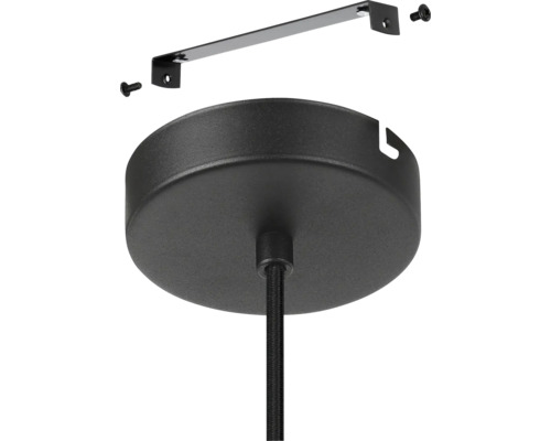 Baldachin de tavan cu mecanism de suspensie și șuruburi pentru instalarea lămpii