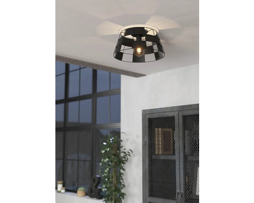 Lumină de plafon cu abajur geometric din metal