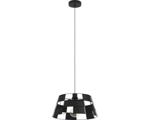 Lumină suspendată neagră cu design geometric