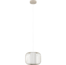 Lampa suspendată cu elemente metalice și abajur