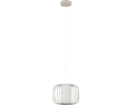 Lampa suspendată cu elemente metalice și abajur