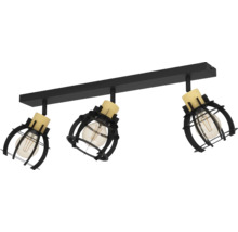 Lumină de plafon cu trei lămpi și abajururi cu design cu aspect de cușcă