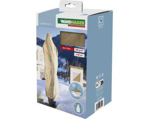 Husă protecție iarnă plante Windhager Ultraprotect L 0,6x1,8 m 200 g/m² bej