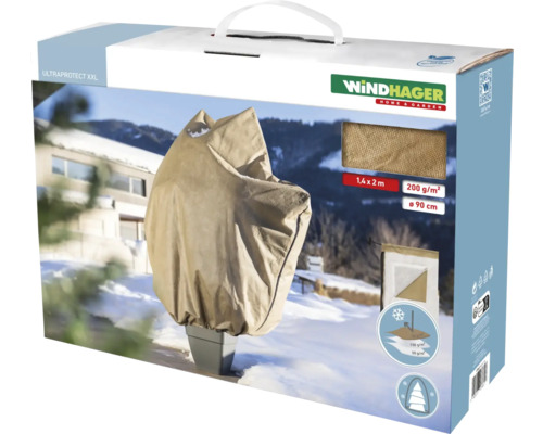 Husă protecție iarnă plante Windhager Ultraprotect L 1,4x2 m 200 g/m² bej