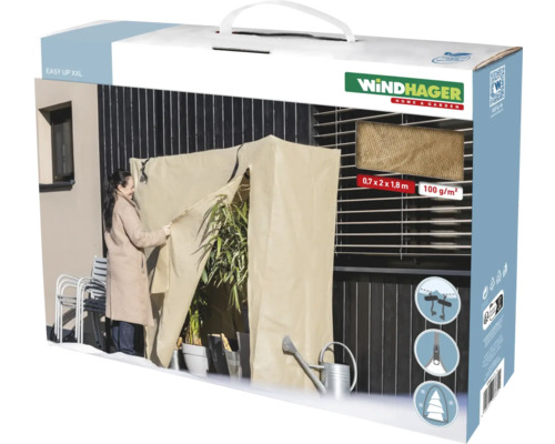 Husă protecție iarnă plante dreptunghiulară Windhager EASY UP XXL 70x180 cm 100 g/m² bej Folia de protecție Windhager Easy Up XXL pentru protejarea plantelor pe timp de iarnă