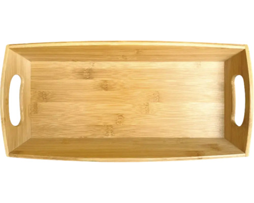 Tavă de servire din bambus cu mânere