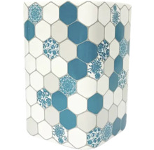 Coș de gunoi decorativ cu model hexagonal pentru baie