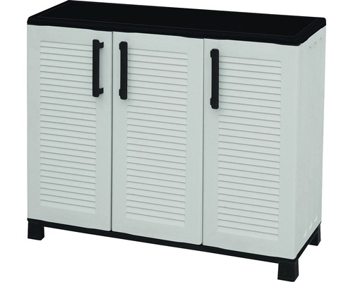 Dulap utilitar plastic 3 uși ArtPlast Family 1020x370x900 mm, cu 1 poliță Dulap din plastic cu trei uși și model cu lamele