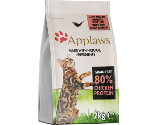 Hrană uscată pentru pisici Applaws Adult cu somon și pui fără cereale 2 kg