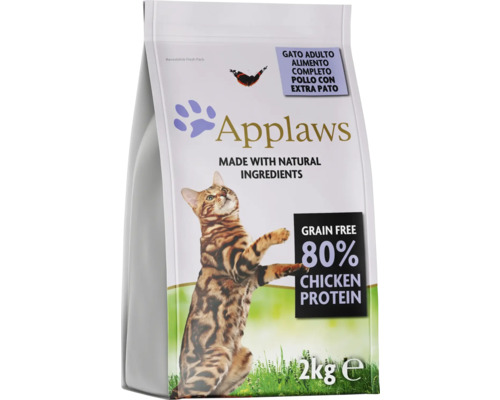 Hrană uscată pentru pisici Applaws Adult cu rață și pui fără cereale 2 kg